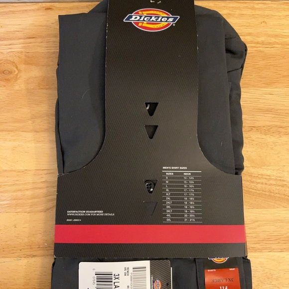 Dickies Men's Short Sleeve Twill Shirt - Dark Gray - Picture 2 of 7